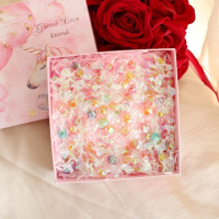 简约包装盒盒子风礼品空ins小送女友礼盒口红盒生 独角兽空盒+彩虹糖(100个左右) 长方盒:内径22*15.5*7CM