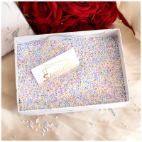 简约包装盒盒子风礼品空ins小送女友礼盒口红盒生日精美韩 白大理石空盒(长)+流星球 长方盒:内径22*15.5*7CM