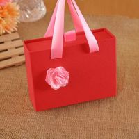 礼盒包装盒口红衣服礼品盒创意高档大小号简约文艺小清新复古 红色+粉花 大号24*17*6cm