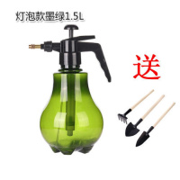 加厚气压式浇花喷壶洒水壶浇水壶压力喷雾器喷水壶花洒小喷壶 1.5L灯泡绿加送园艺三件套好默认
