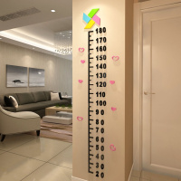 身高贴3d立体亚克力宝宝量身高墙贴纸儿童房卡通测身高尺贴画自粘 风车款(1.8米)
