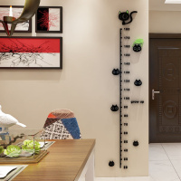 身高贴3d立体亚克力宝宝量身高墙贴纸儿童房卡通测身高尺贴画自粘 罗小黑款