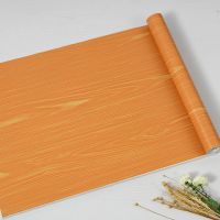 木头框贴纸防水可擦洗家具桌子衣柜柜子翻新木纹自粘墙纸墙贴 黄木纹 (5米*45厘米)