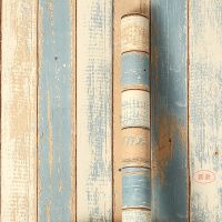 木头框贴纸防水可擦洗家具桌子衣柜柜子翻新木纹自粘墙纸墙贴 复古黄木纹 (5米*45厘米)