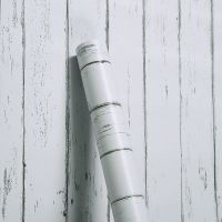 木头框贴纸防水可擦洗家具桌子衣柜柜子翻新木纹自粘墙纸墙贴 现代白木纹 (5米*45厘米)