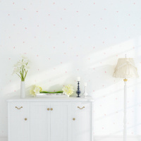 PVC加厚自粘墙纸墙贴壁纸防潮 客厅卧室背景墙 装饰房间宿舍 清新花瓣-白 [推荐]10米长60厘米宽
