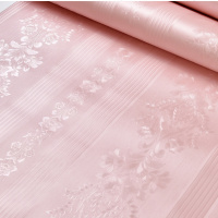 PVC加厚自粘墙纸墙贴壁纸防潮 客厅卧室背景墙 装饰房间宿舍 欧式竖纹-粉 5米长60厘米宽