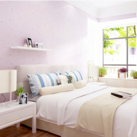 PVC加厚自粘墙纸墙贴壁纸防潮 客厅卧室背景墙 装饰房间宿舍 清新花瓣-粉 5米长60厘米宽