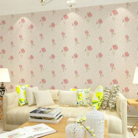 PVC加厚自粘墙纸墙贴壁纸防潮 客厅卧室背景墙 装饰房间宿舍 绚丽红牡丹 5米长60厘米宽