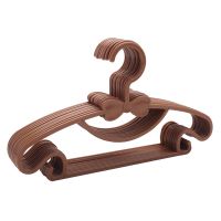 儿童衣架宝宝婴儿儿可爱挂衣架家用晾衣架无痕衣架子防滑衣撑 卡其20个