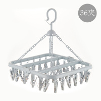 万能防风衣夹家用晾衣架新款多功能衣架批发折叠创意挂钩宿舍便携 36夹绿色