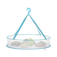 晒衣篮晾衣网晾晒网衣服平铺的网兜家用晾袜子神器毛衣专用晾衣架 蓝色 61CM[大号单层]