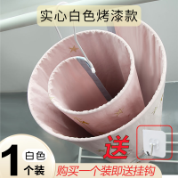 晒床单神器晒被子衣架蜗牛圆形旋转晾衣架单阳台螺旋式多功能衣架 实心白色烤漆款 单个装+12线夹+收纳钩