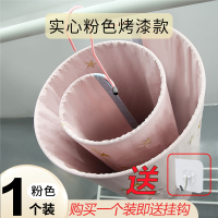晒床单神器晒被子衣架蜗牛圆形旋转晾衣架单阳台螺旋式多功能衣架 实心粉色烤漆款 【推荐】两个装+24线夹