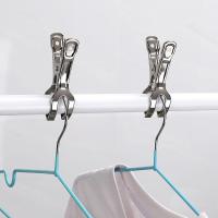 大夹子不锈钢晾被子小号凉衣服夹子晾衣夹晒衣防风夹子衣架晒被子 5个开口夹9cm
