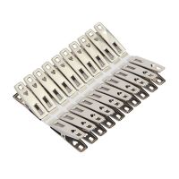 大夹子不锈钢晾被子小号凉衣服夹子晾衣夹晒衣防风夹子衣架晒被子 5cm扁口夹20只装(大夹力)