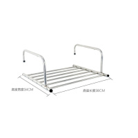 折叠晒物架不锈钢伸缩晾衣架窗外阳台晾晒架窗台晒鞋架盆栽置物架 普通款[不可伸缩]中号