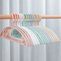 宽肩成人防滑衣架挂无痕晾衣架家用衣服架衣撑塑料大衣架子晒衣服 品牌景康(混色随机)10个西服款