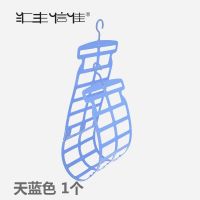 汇丰信佳 双挂钩可调节布偶娃娃枕头晾晒架 塑料晒枕架 塑料衣架 天蓝色2个