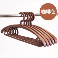 加厚多功能加宽肩无痕衣架防滑衣挂实心塑料衣服挂可旋转衣服撑子 欧咖啡20个装[优惠装]