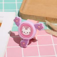 发光驱蚊手环植物精油驱蚊扣户外防蚊手环儿童孕妇旋转手表防蚊贴 kt猫(可发光旋转)送一个驱蚊豆