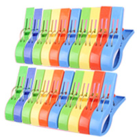 大号防风衣夹塑料夹子 晒棉被夹子衣服夹子 特大号强力夹子 5包【20个装】