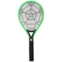 电蚊拍充电式家用新款安全不电人苍蝇拍灭蚊拍电蚊子拍灭驱蚊神器 蜘蛛绿[标准网面+充电+灯]