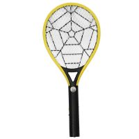 电蚊拍充电式家用新款安全不电人苍蝇拍灭蚊拍电蚊子拍灭驱蚊神器 蜘蛛黄[标准网面+充电+灯]