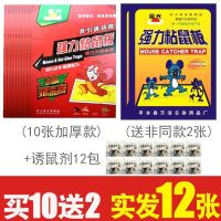 老鼠贴强力粘鼠板捕鼠器家用灭鼠神器沾鼠板家用逮捉老鼠神器批发 10张厚板(送2贴)+12包诱饵