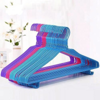 成人加粗无痕衣架儿童衣架子家用晾衣服架子衣撑衣架子衣挂 46厘米豪华特大加粗-30支经典[深色]