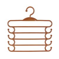 禾呈多功能裤架挂裤子衣架子抖音宿舍收纳神器多层裤撑裤挂收纳架 试用装1个【颜色随机】