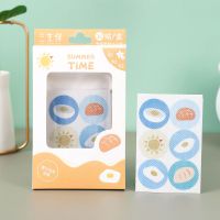 驱蚊贴婴儿宝宝防蚊贴儿童成人户外驱蚊神器学生卡通驱蚊扣 手环 煎蛋款 1盒(6张/36贴)