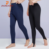 真彩内含桑蚕丝双层养肤裤情侣冬季加厚男士保暖裤V型高腰无痕踩脚打底裤