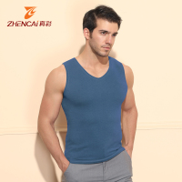 真彩咖啡碳双面绒无痕背心男士加绒保暖内衣无袖打底衫男商务休闲