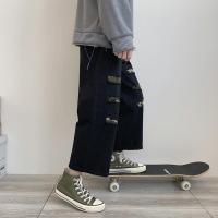 休闲裤子男ins工装裤宽松潮牌港风复古日系坠感阔腿直筒