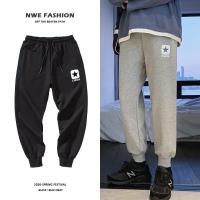 束脚超火裤子男春秋港风束腿运动长裤ins韩版潮流休闲裤