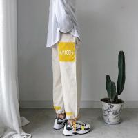 潮牌情侣运动裤子男韩版宽松直筒抽绳束脚休闲哈伦裤