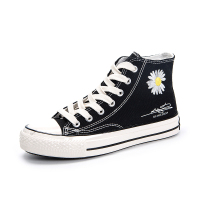 小雏菊高帮双色帆布鞋
