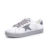 星星小脏鞋紫灰粉三色帆布鞋