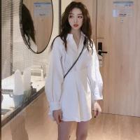 设计感小众复古港味春装潮流白衬衫女春秋学生学院风韩版宽松百搭