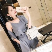 夏装网红法式赫本女神范俏皮裙法国小众洋气很仙的两件套装女夏季