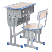 `周鼎皖单人双人课桌椅（zdwk-1单人双层抽屉靠背）