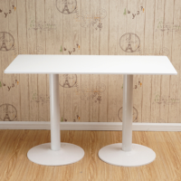 周鼎皖欧式接待洽谈桌椅休闲铁艺小长茶几(120厘米1桌4椅)