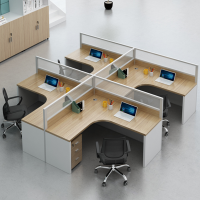 周鼎皖L型办公桌屏风桌椅(zdwp-1L无柜有椅)