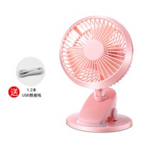 妖怪USB小风扇迷你可充电学生宿舍床上手持随身便携式超办公室桌上台式宝宝婴儿车 樱花粉-[插电款四档调节]送usb数