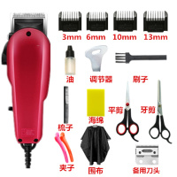 妖怪带线理发器大功率成人电推剪家用有线电推子电源式插电剃头刀 808红色+礼包六+刀头