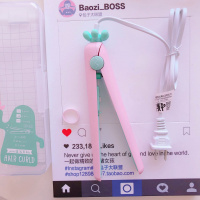 妖怪迷你便携内扣直发器直卷两用女学生空气刘海卷发棒直发夹板 仙人掌卷发棒*粉色(送镜子)