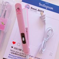 妖怪迷你便携内扣直发器直卷两用女学生空气刘海卷发棒直发夹板 卡通豹直发板*爪印豹(送镜子)