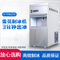 妖怪20~500kg雪花制冰机小型迷你刺身料理火锅店碎冰机颗粒冰机 接入自来水 500kg/24h风冷