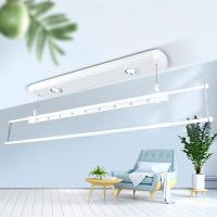 妖怪单杆小户型自动升降伸缩智能遥控阳台晒凉被子杆机神器 上下杆+照明+白色()